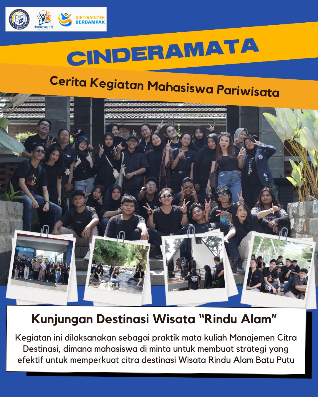 Cerita Kegiatan Mahasiswa Pariwisata (CINDERAMATA)
