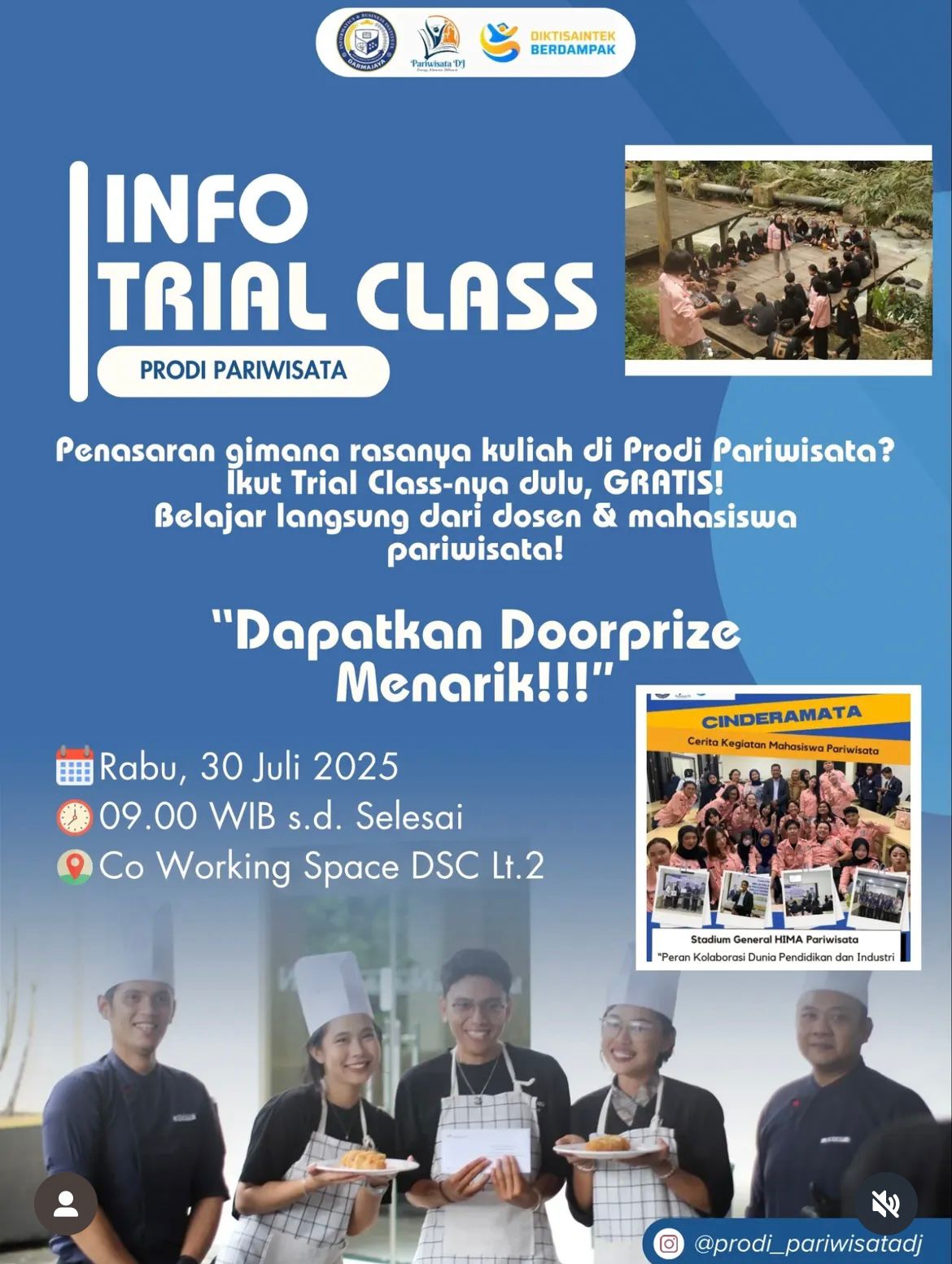 INFO TRIAL CLASS PRODI PARIWISATA