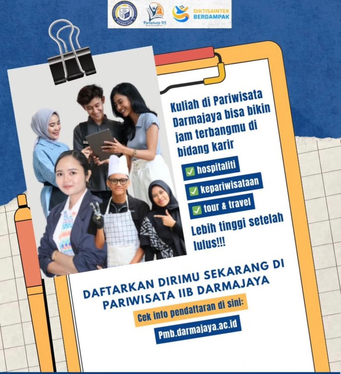 Daftarkan Dirimu Sekarang di Pariwisata IIB Darmajaya